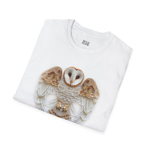 Barn Owl, Paper Quilling Tee-Adult Tees-Wild Pour