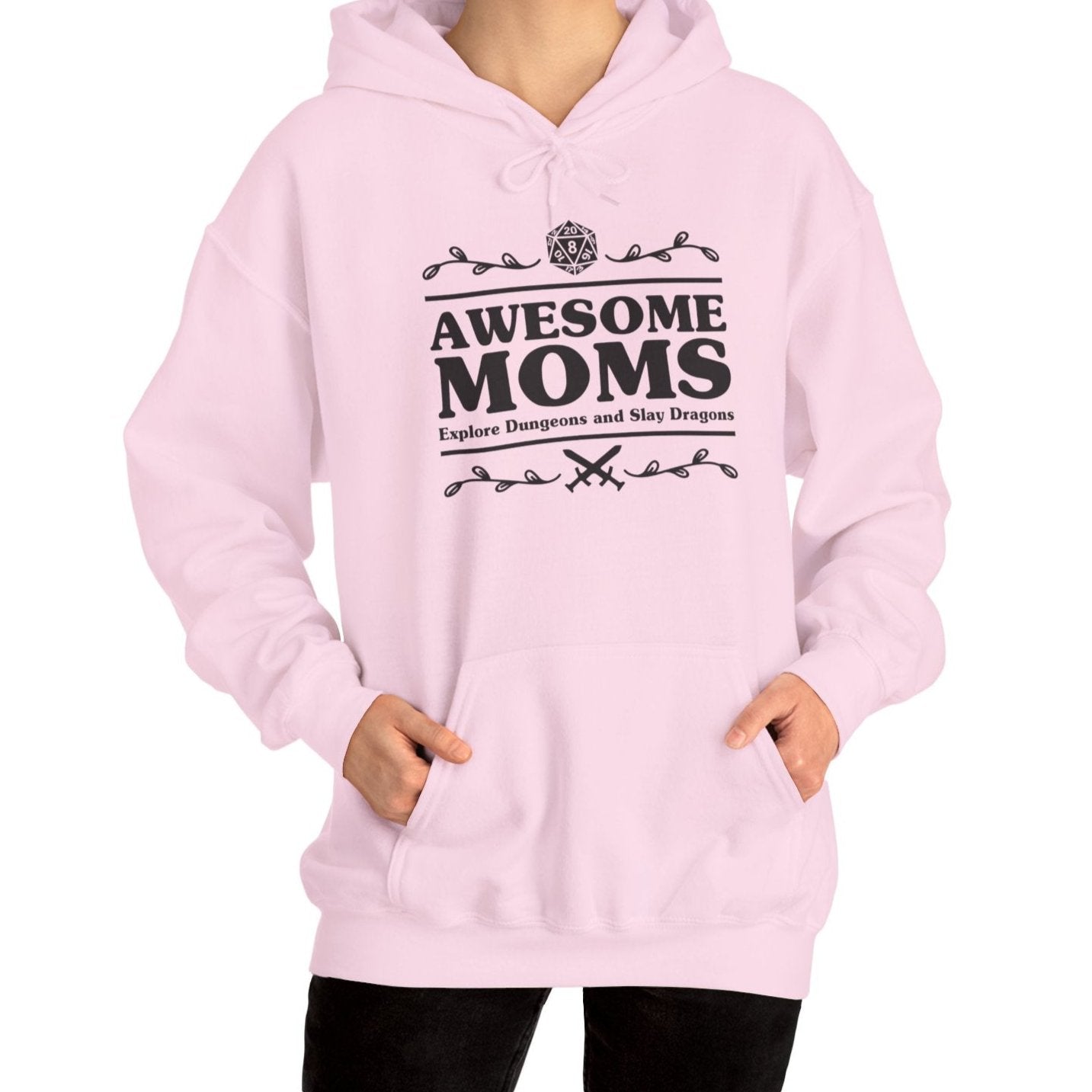 Awesome Moms Explore Dungeons & Slay Dragons, D&D Hoodie-Hoodie-Wild Pour