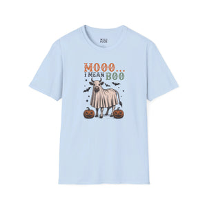 Mooo, I Mean Boo - Vintage Cow Tee-Adult Tees-Wild Pour