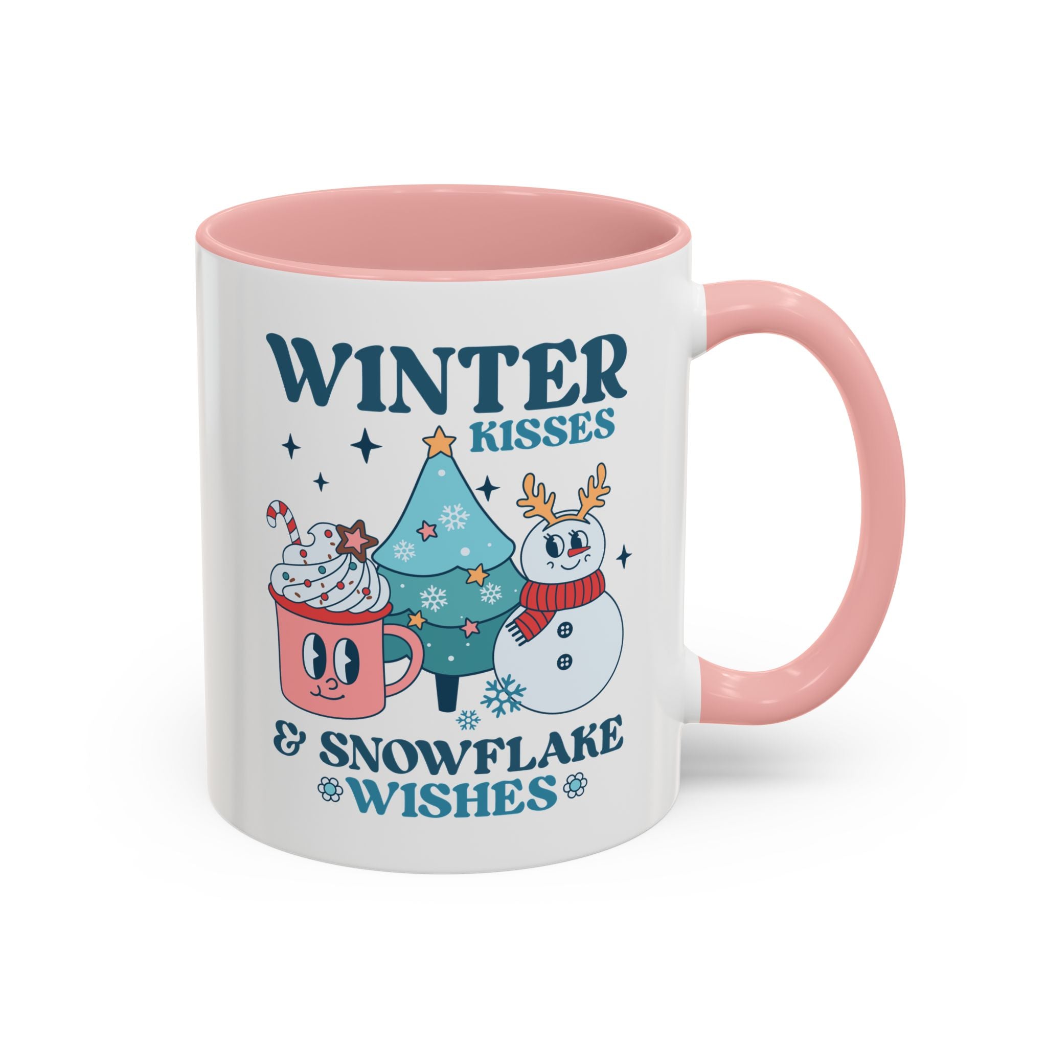 Winter Kisses and Snowflake Wishes, Snowman Mug-Mug-Wild Pour