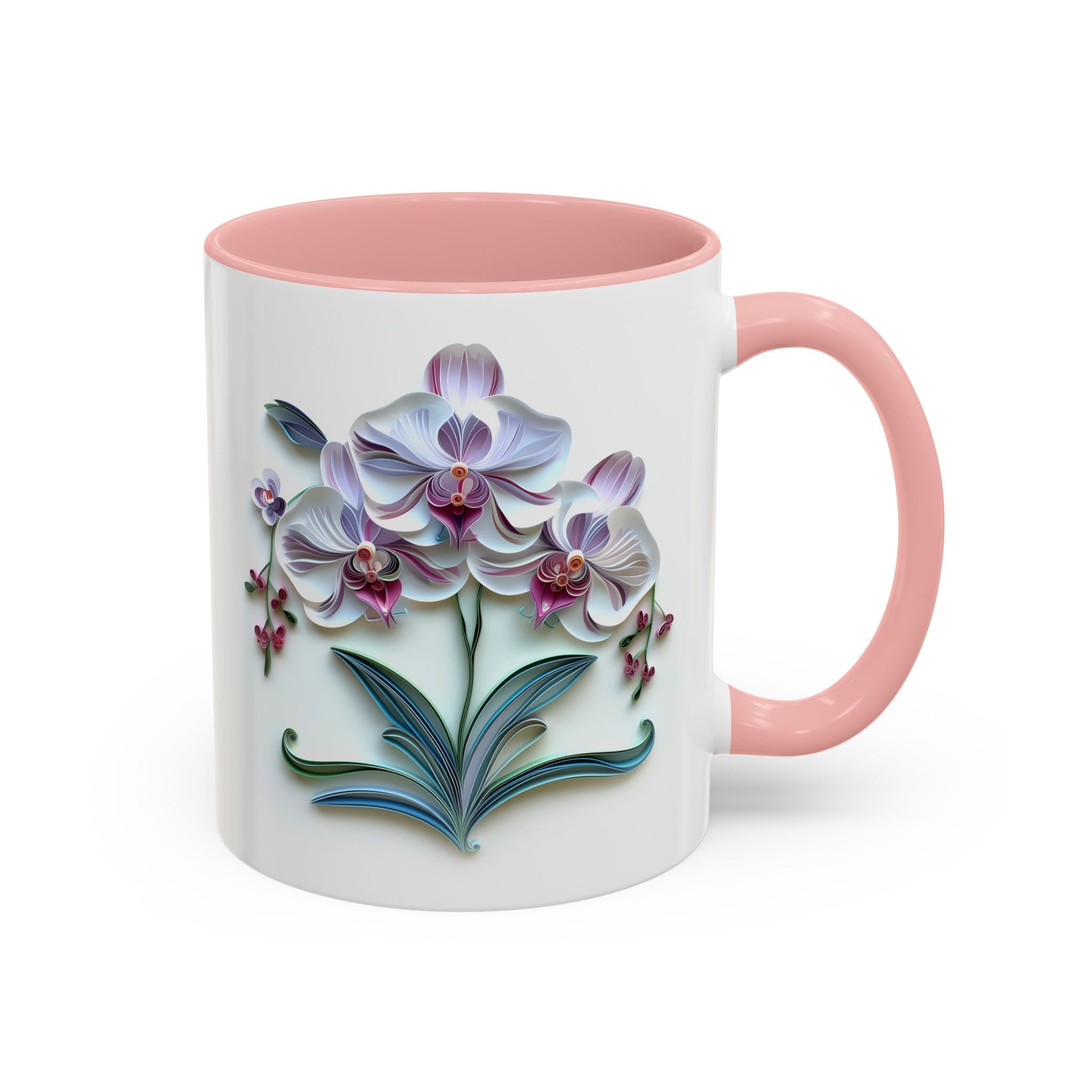 Orchids, Paper Quilling Mug-Mug-Wild Pour