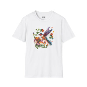 Hummingbird, Paper Quilling Tee-Adult Tees-Wild Pour