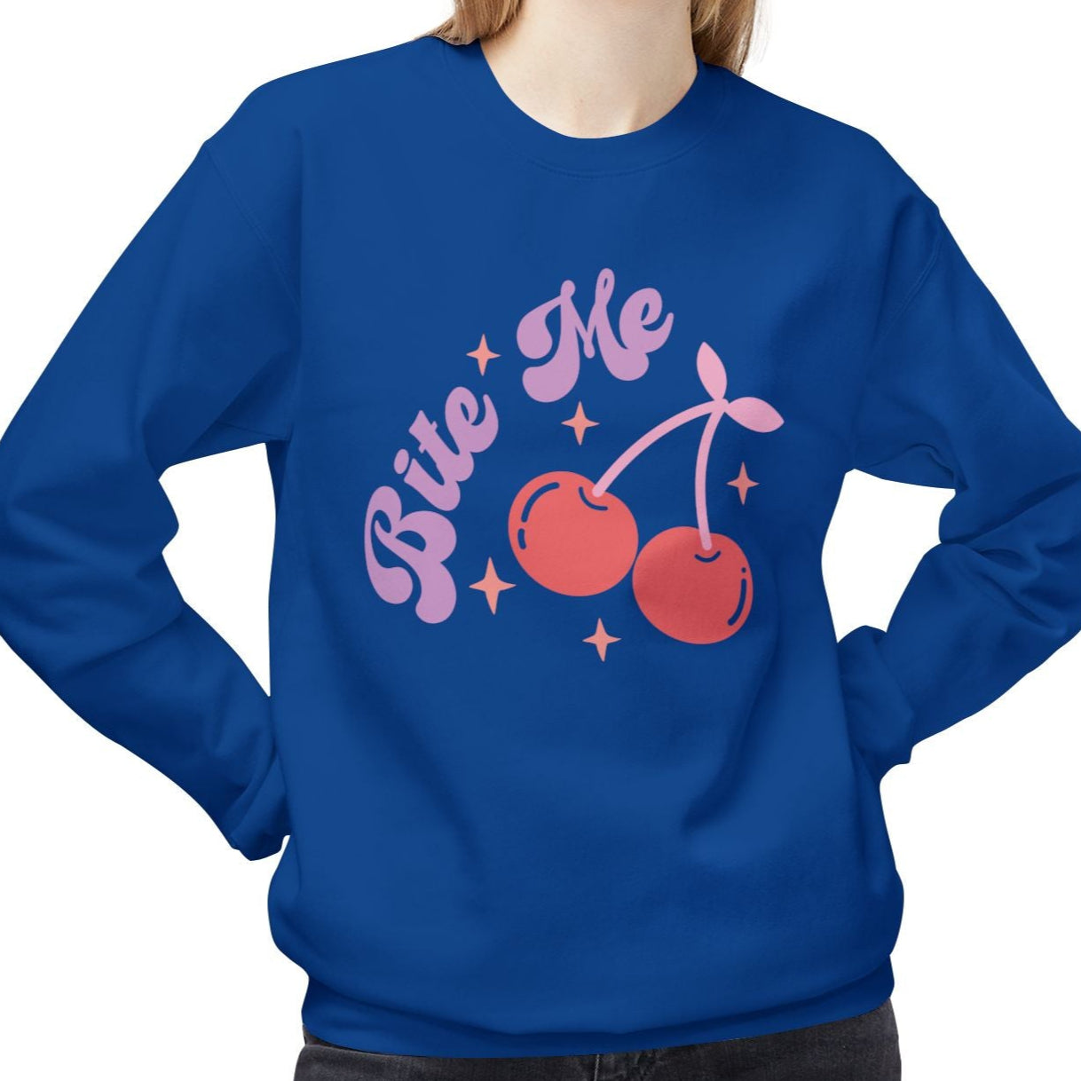 Bite Me, Anti-Valentine's Cherries Sweatshirt - Ultra-soft and super comfy, our premium midweight unisex sweatshirts are perfect for any season.