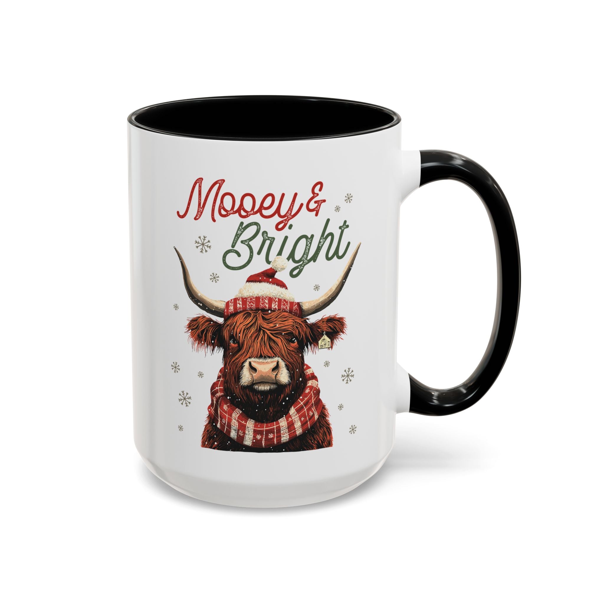 Mooey and Bright, Christmas Farm Highland Cow Mug-Mug-Wild Pour