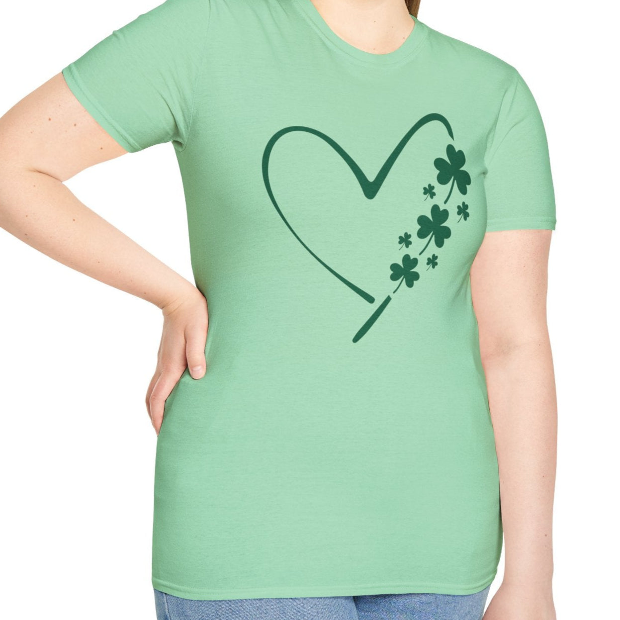 Clover Heart, Four Leaf Clover / T-Shirt