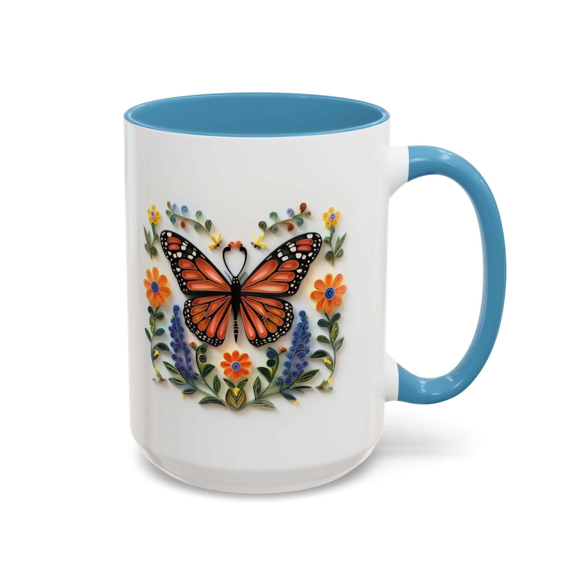 Monarch Butterfly, Paper Quilling Mug-Mug-Wild Pour