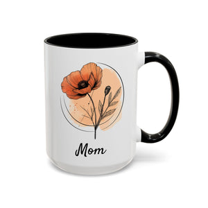 August Poppy, Personalized Birth Month Mug-Mug-Wild Pour