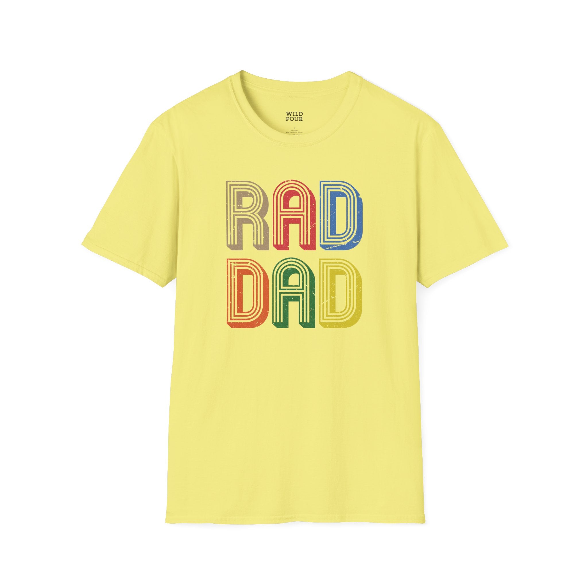 Rad Dad, Father's Day Tee-Adult Tees-Wild Pour