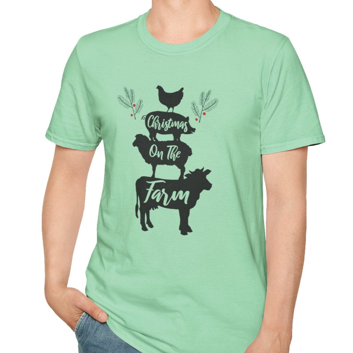 Christmas on the Farm Tee-Adult Tees-Wild Pour