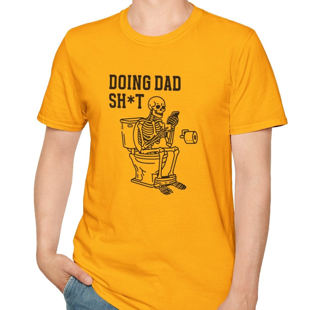 Doing Dad Shit, Skeleton Tee-Adult Tees-Wild Pour