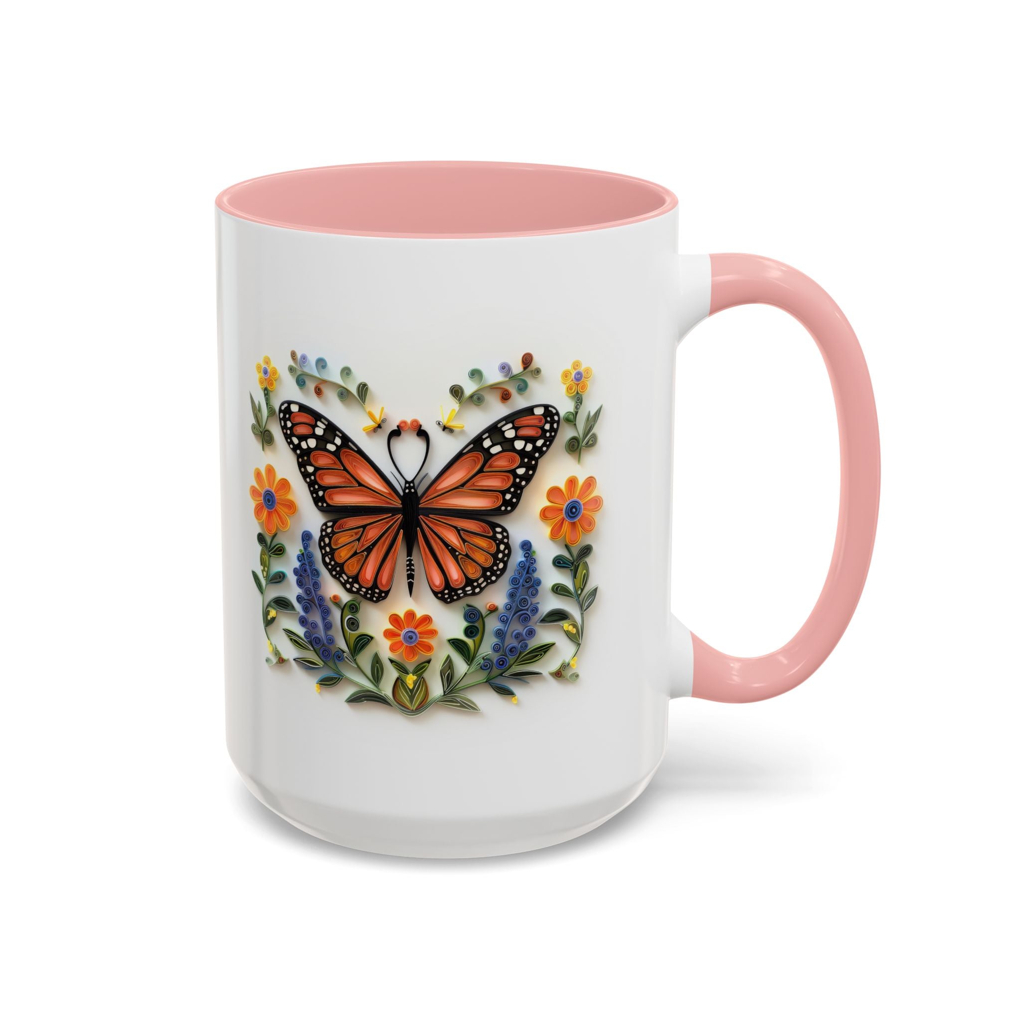 Monarch Butterfly, Paper Quilling Mug-Mug-Wild Pour