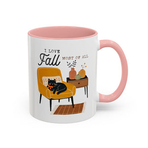 I Love Fall Most of All, Cozy Cat Mug-Mug-Wild Pour