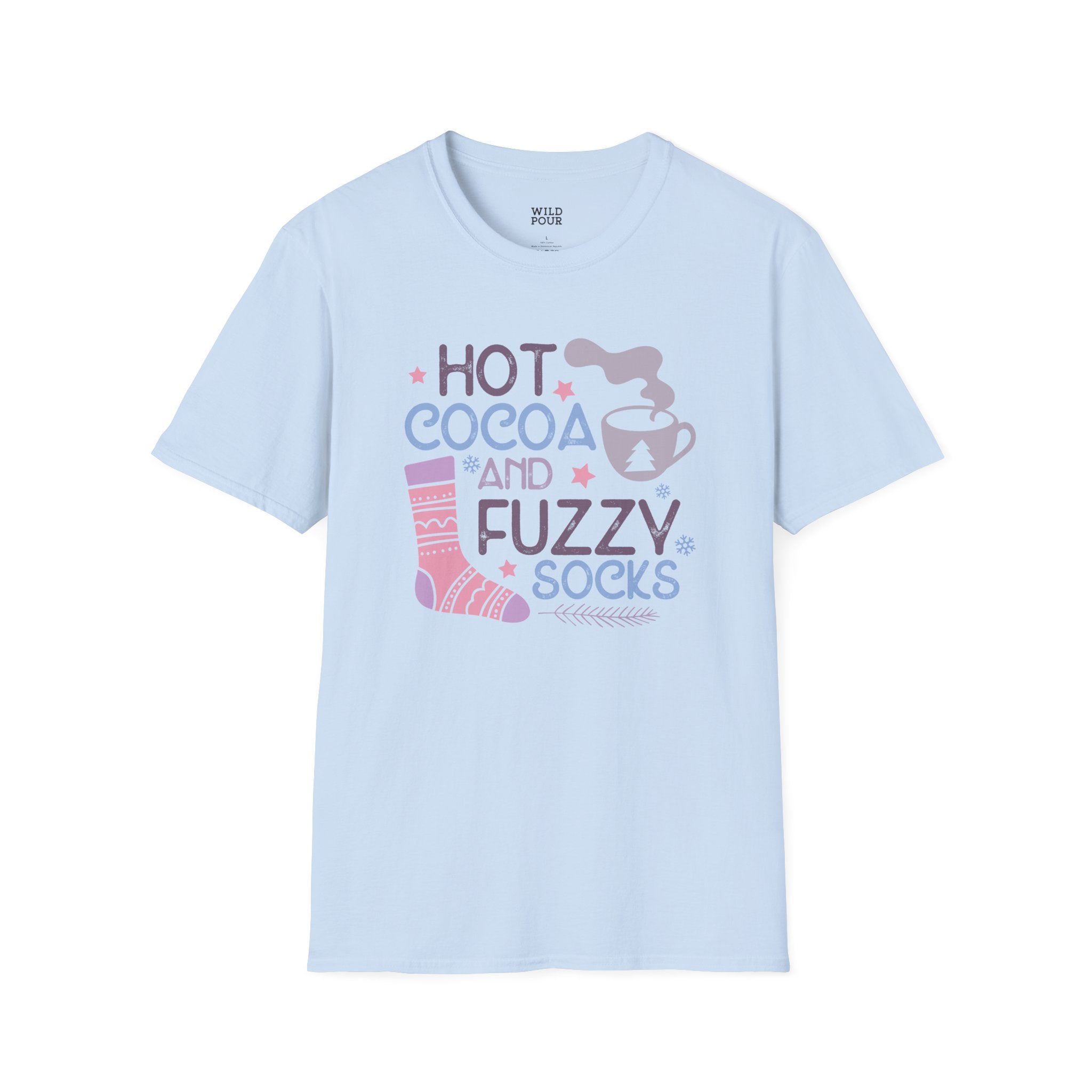 Hot Cocoa and Fuzzy Socks Tee-Adult Tees-Wild Pour