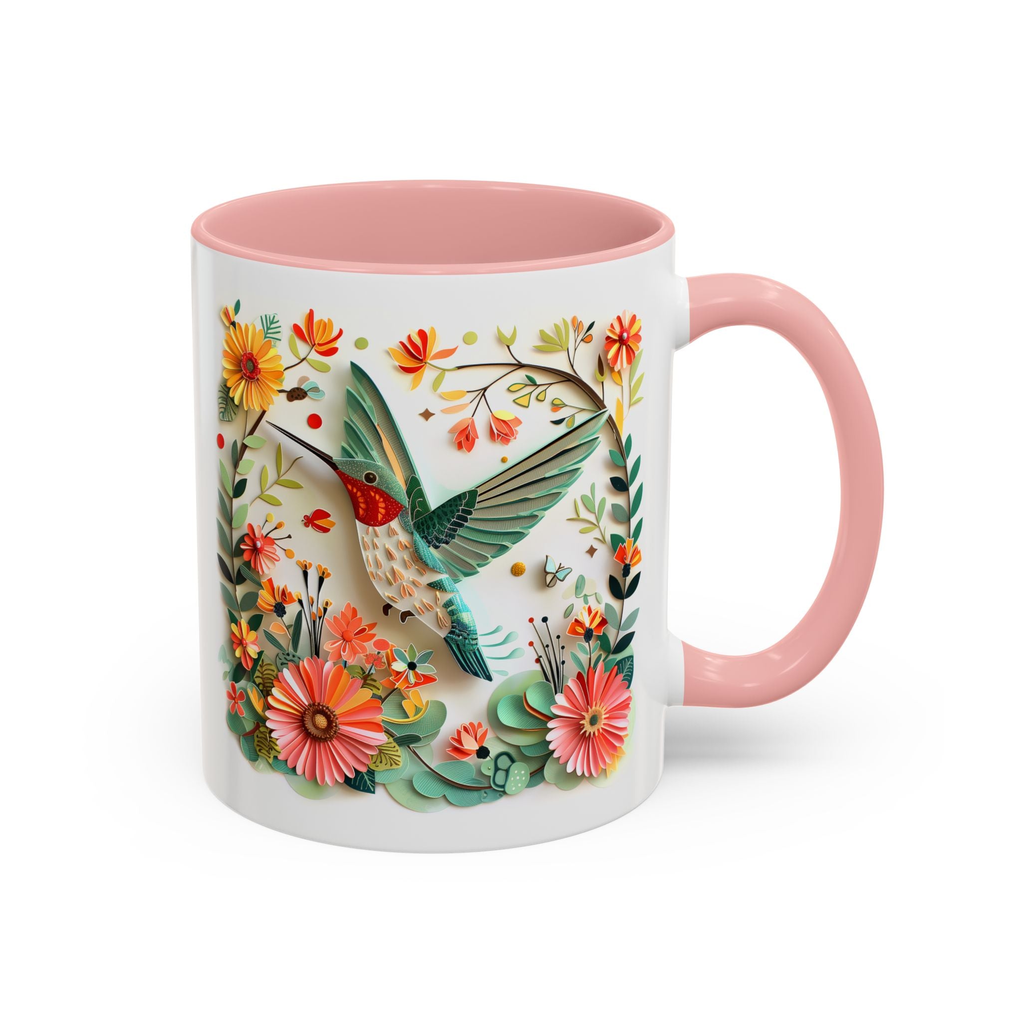 Hummingbird in Flight, Paper Quilling Mug-Mug-Wild Pour