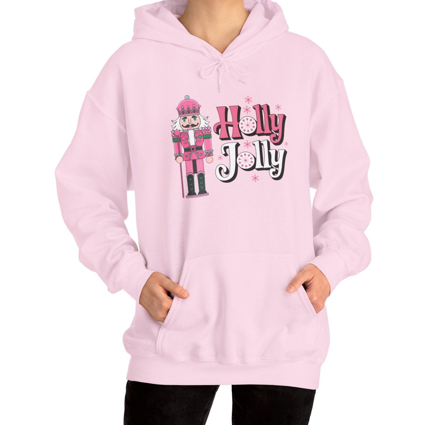 Holly Jolly Nutcracker, Christmas Hoodie-Hoodie-Wild Pour