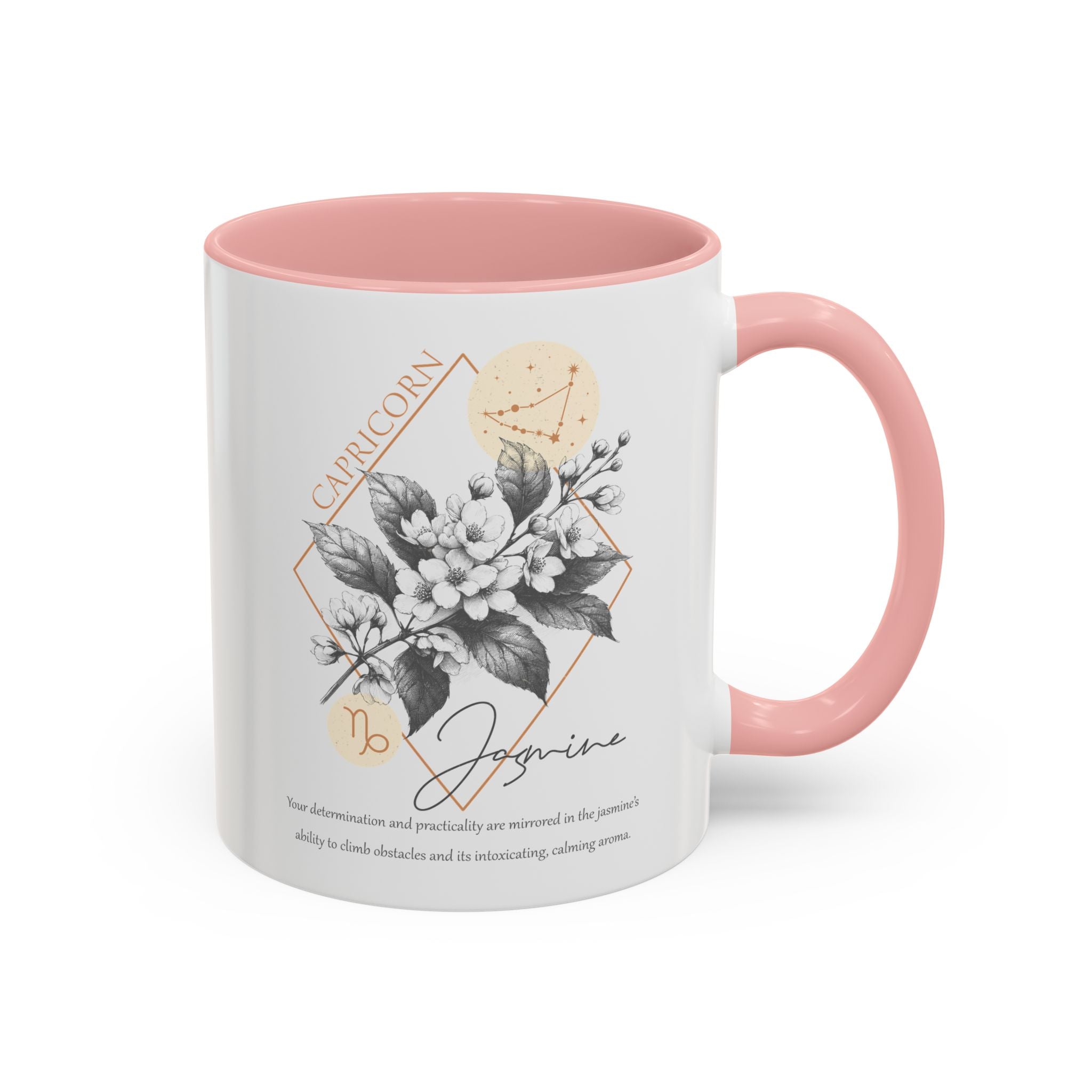 December - January, Jasmine, Capricorn, Zodiac Birth Month Mug-Mug-Wild Pour