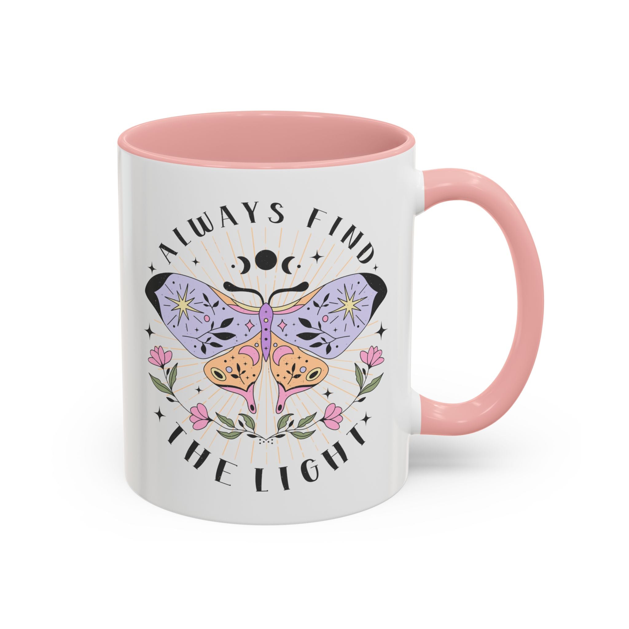 Always Find the Light, Boho Mystic Moth | Mug