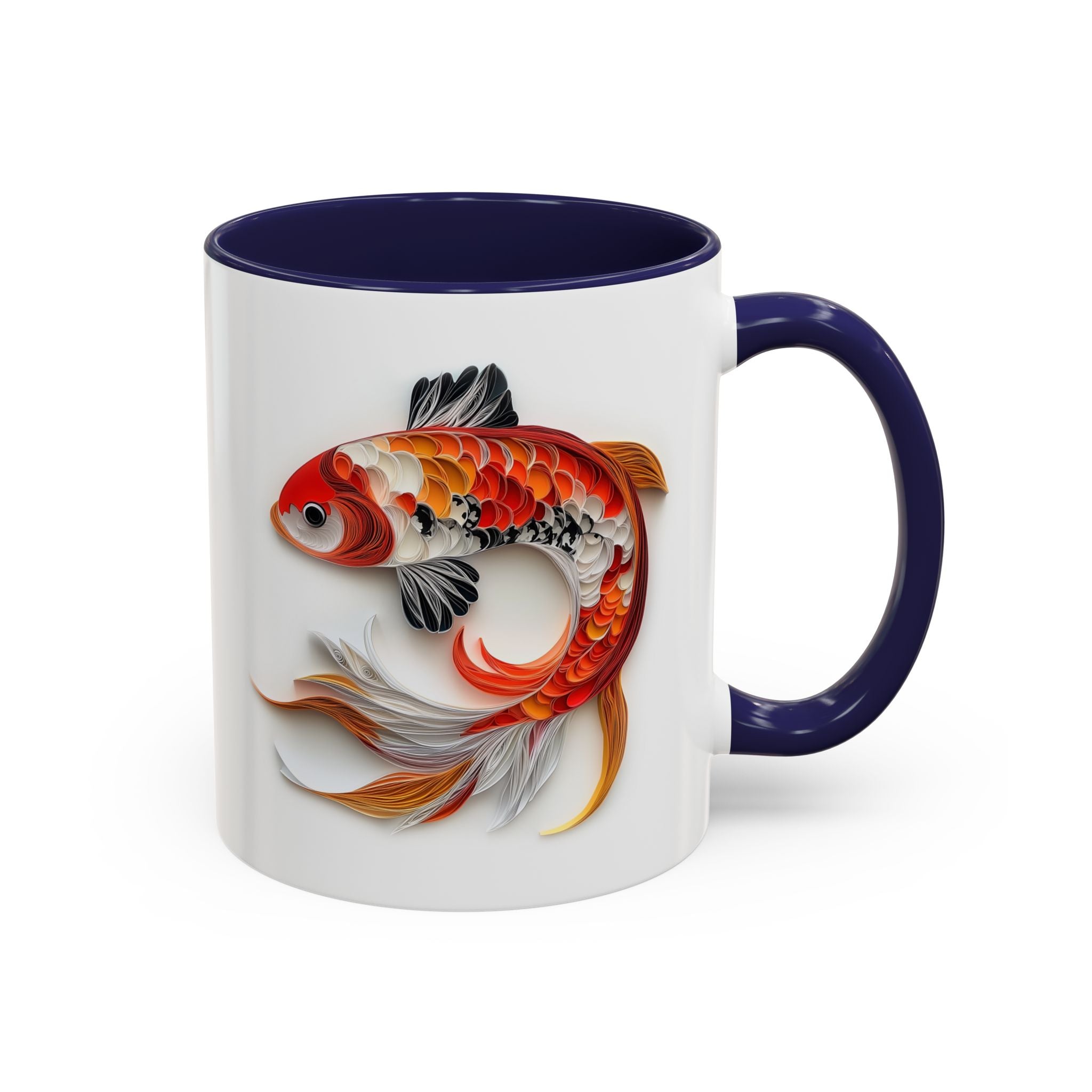 Koi Fish, Paper Quilling Mug-Mug-Wild Pour