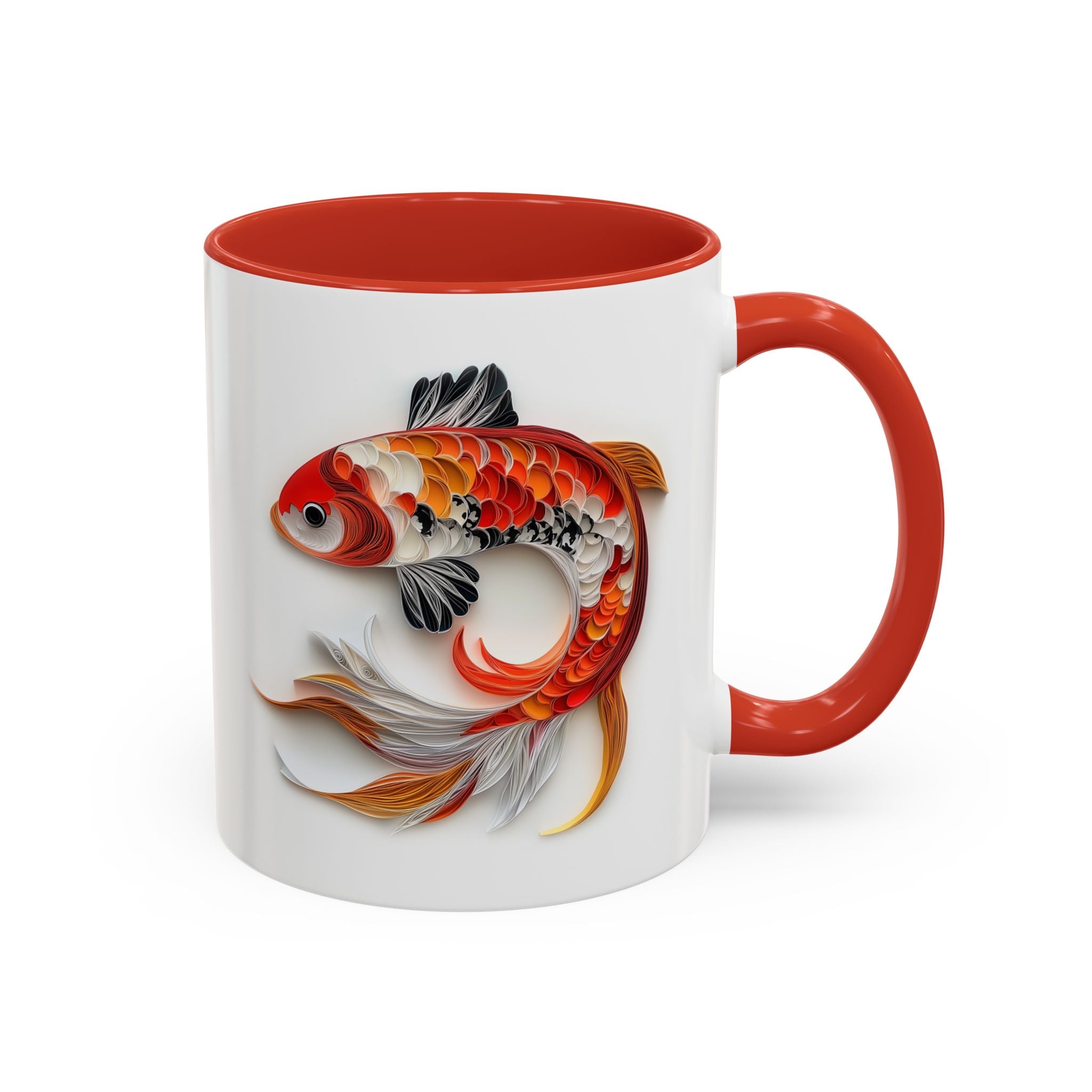 Koi Fish, Paper Quilling Mug-Mug-Wild Pour