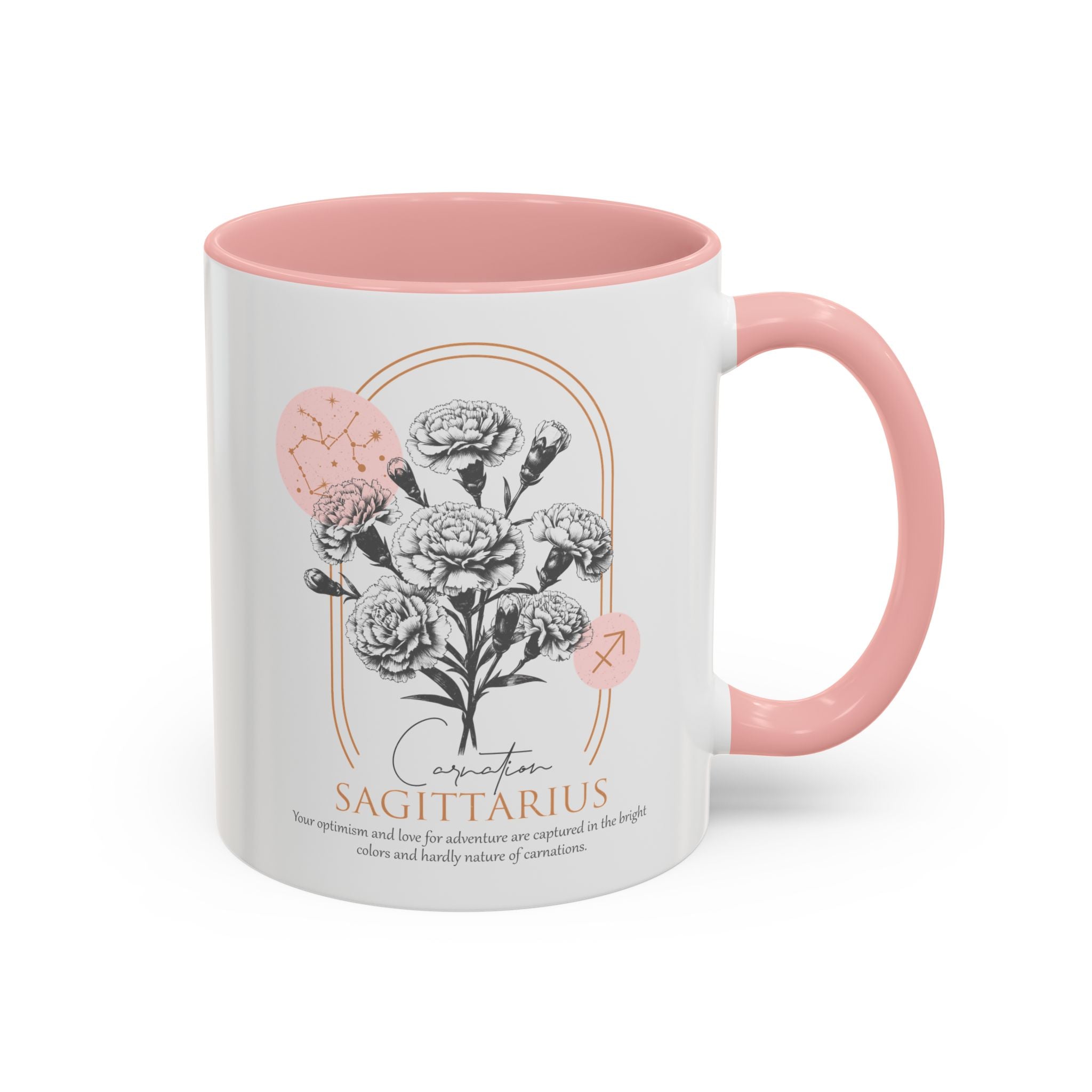 November - December, Carnation, Sagittarius, Zodiac Birth Month Mug-Mug-Wild Pour