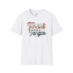 Don't Get Your Tinsel in a Tangle, Plaid Tee - Ultra-soft and super comfy, our premium quality unisex tees are perfect for any season.