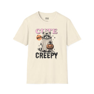 Cute But Creepy, Raccoon Tee-Adult Tees-Wild Pour