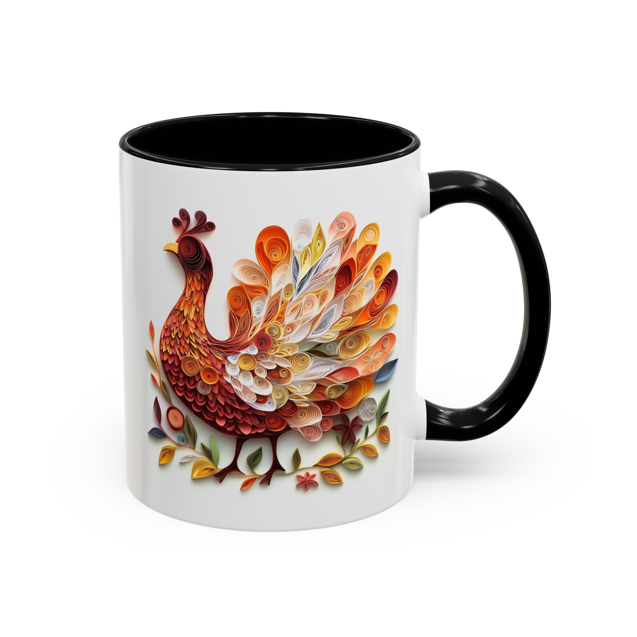 Thanksgiving Turkey, Paper Quilling Mug-Mug-Wild Pour