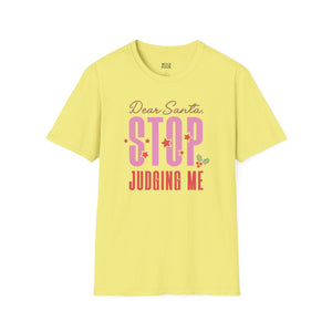 Dear Santa, Stop Judging Me Tee-Adult Tees-Wild Pour