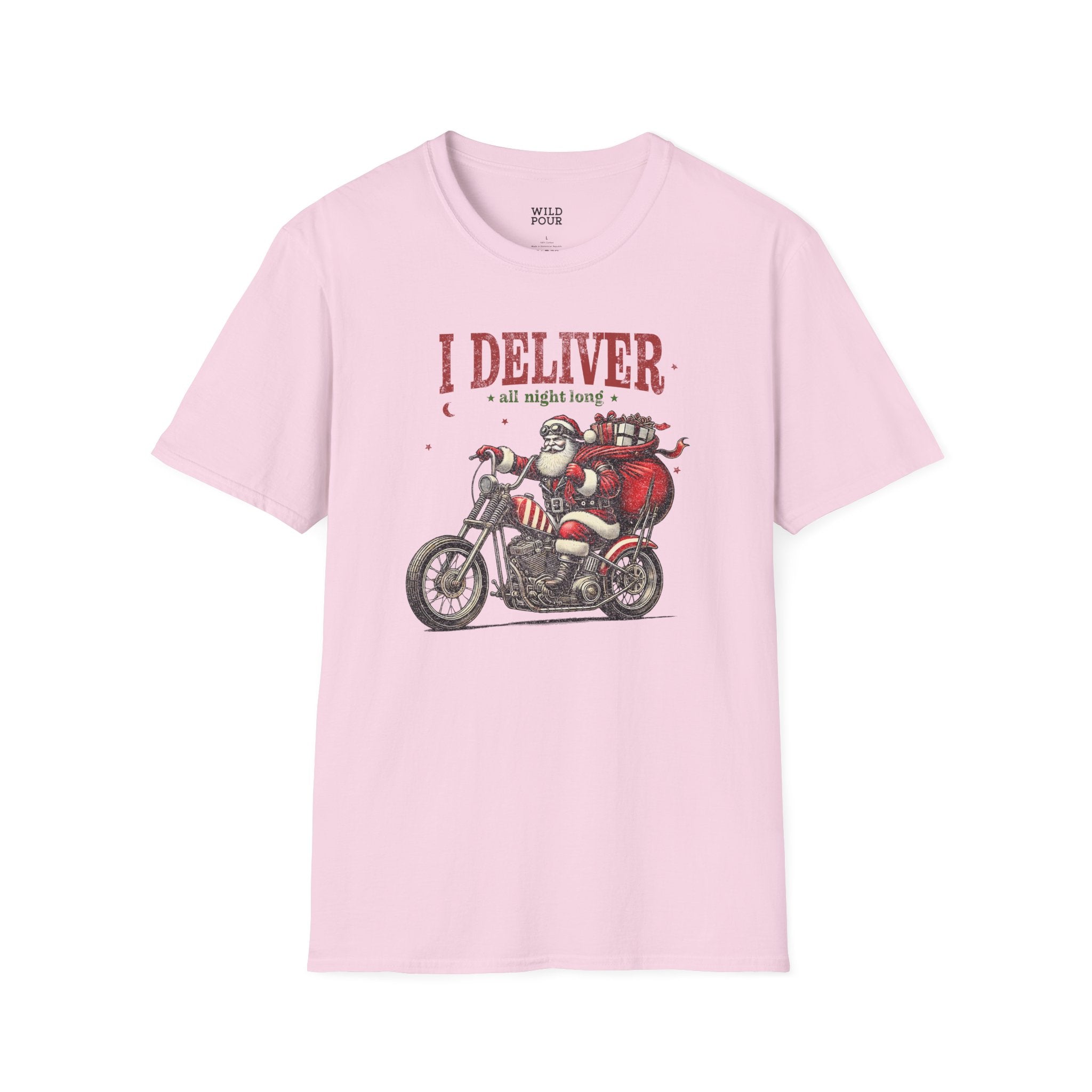 I Deliver All Night Long, Santa Tee - Ultra-soft and super comfy hoodies, made from a thick blend of cotton and polyester.