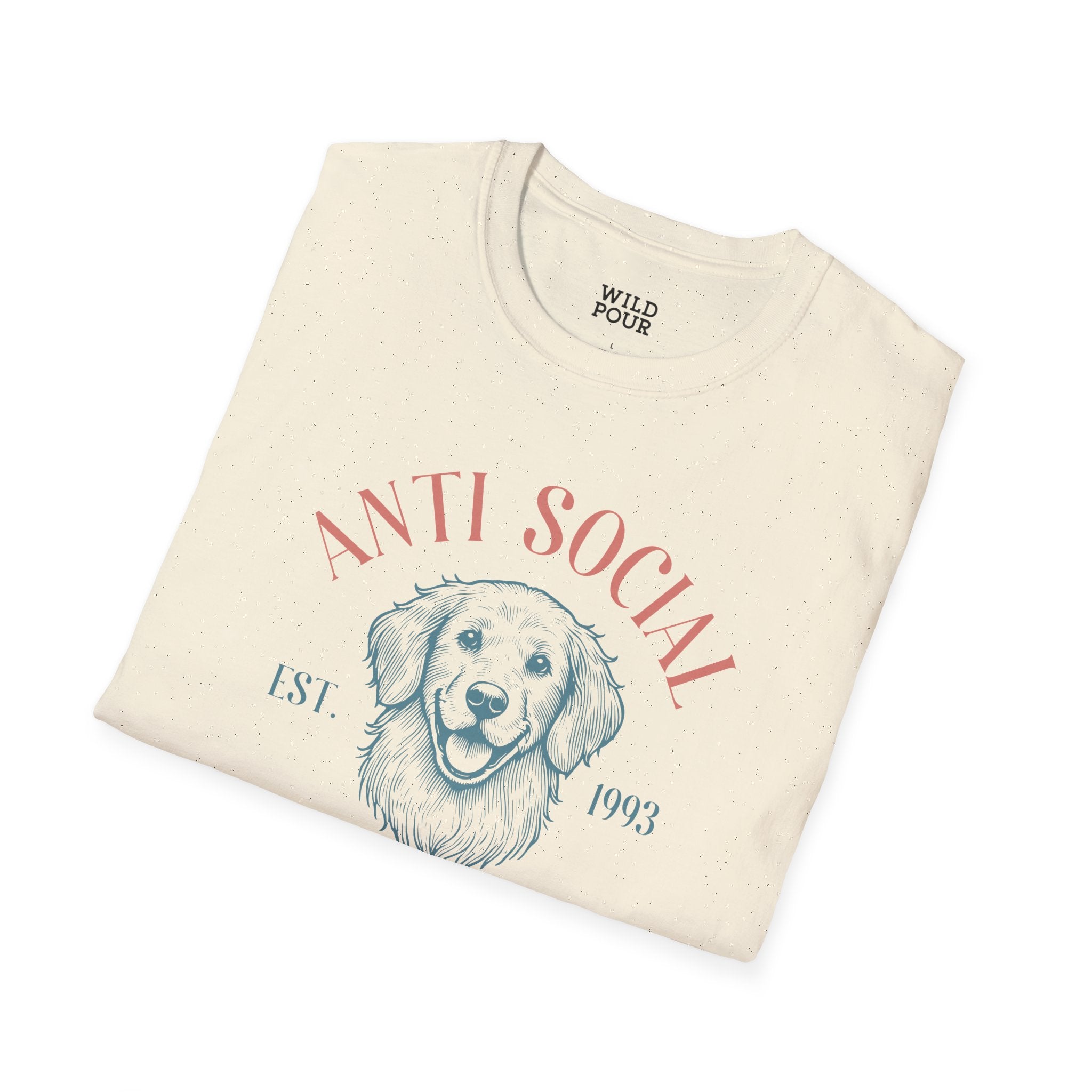 Anti-Social Dog Moms Club, Dog Tee-Adult Tees-Wild Pour