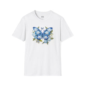 Blue Butterfly, Paper Quilling Tee-Adult Tees-Wild Pour