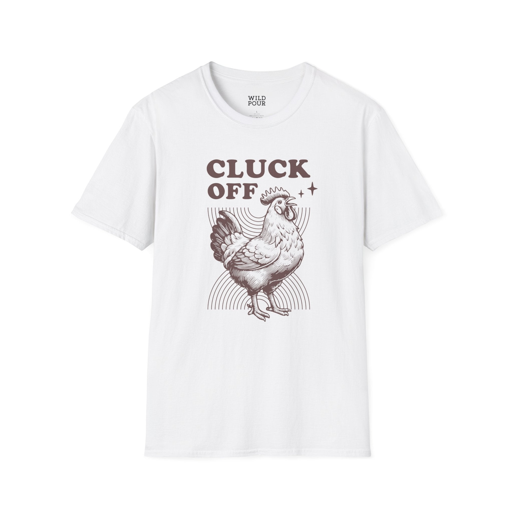 Cluck Off, Rooster Tee-Adult Tees-Wild Pour