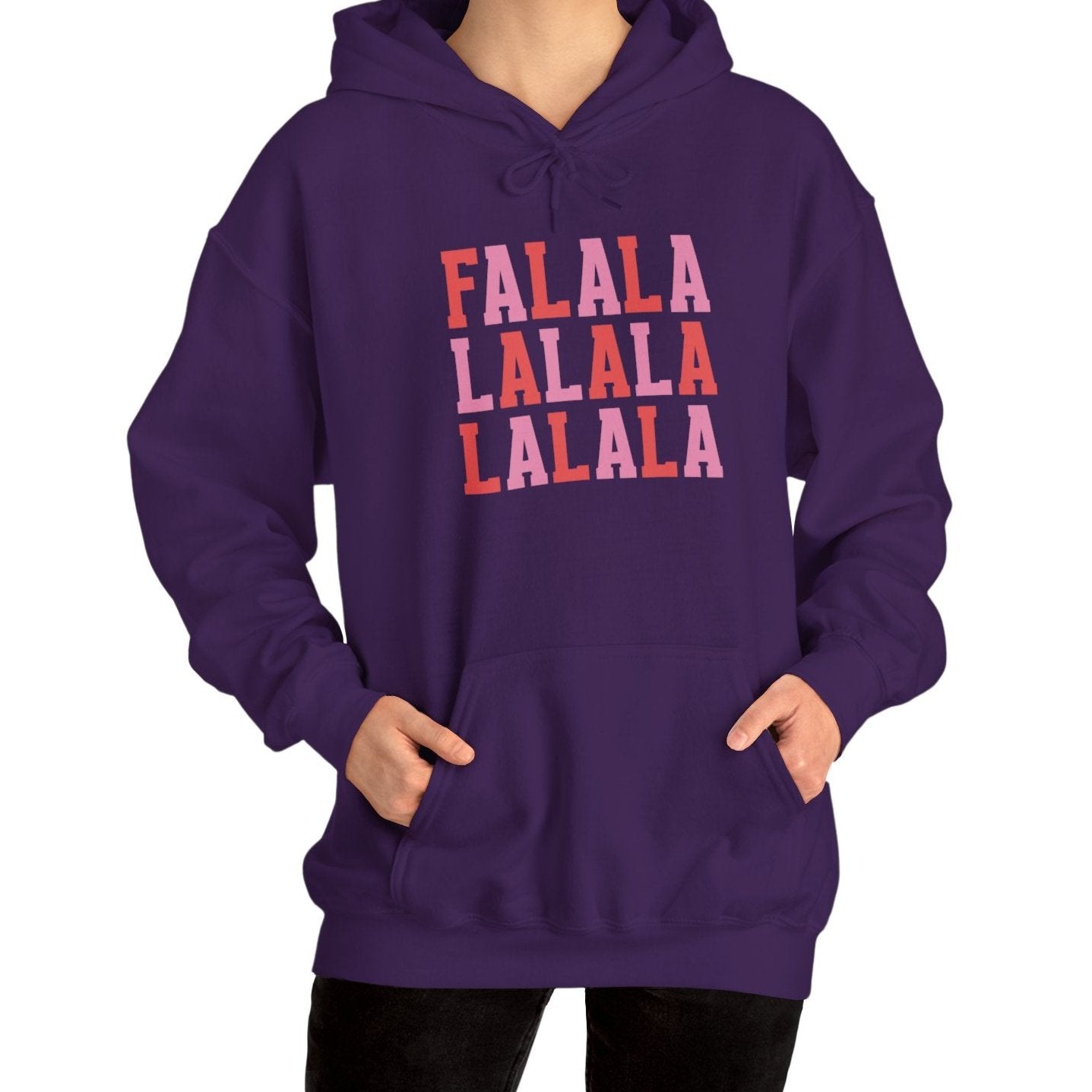 Fa La La, Christmas Hoodie-Hoodie-Wild Pour