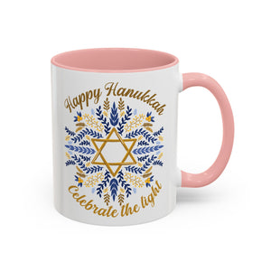 Happy Hanukkah, Celebrate the Light Mug-Mug-Wild Pour