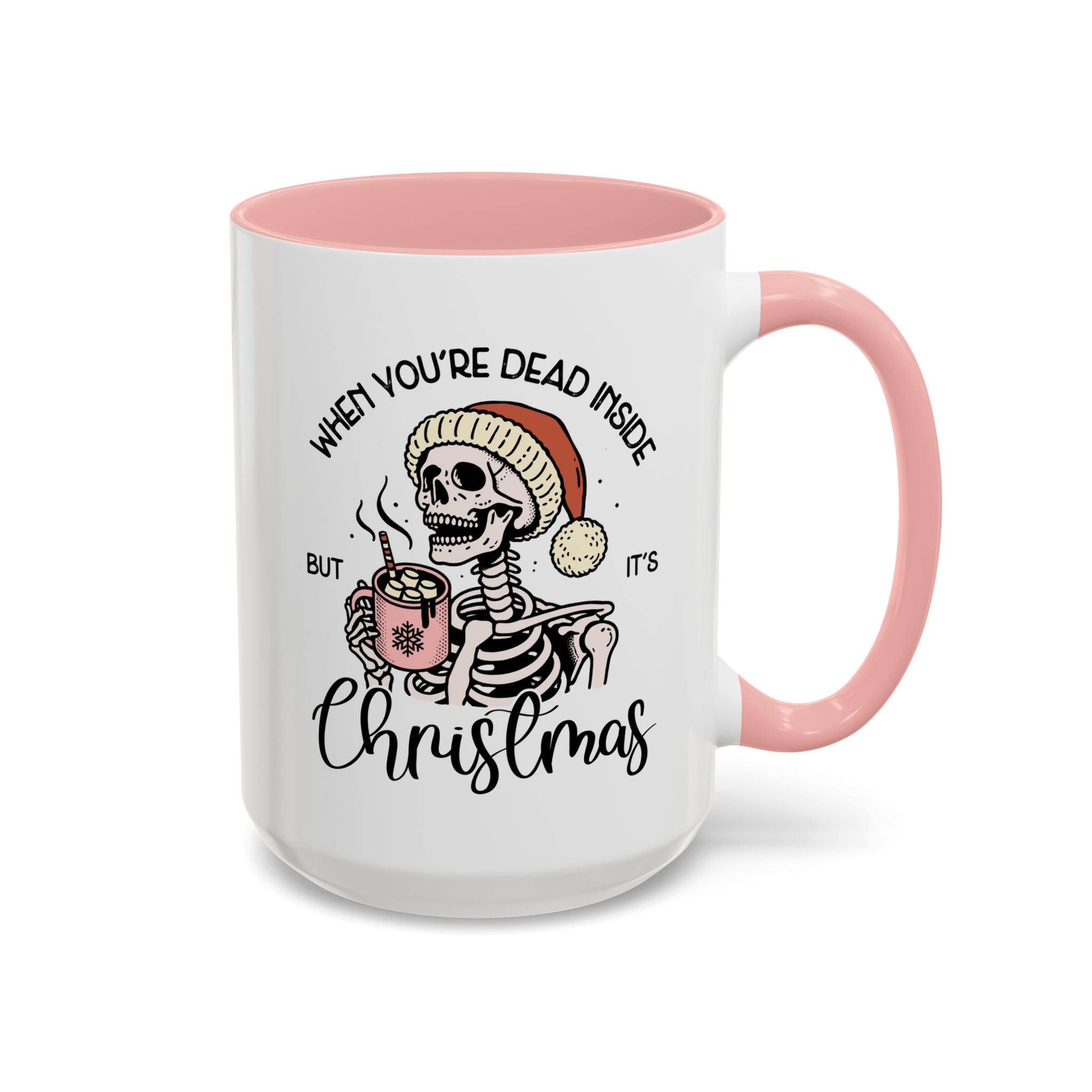 When You're Dead Inside, But it's Christmas, Holiday Skeleton Mug-Mug-Wild Pour