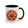 Autumn Leaves, Paper Quilling Mug - Available in a variety of vibrant accent colors, and in 15oz and 11oz sizes. Dishwasher and microwave safe.