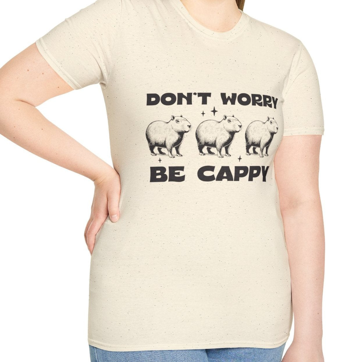 Don't Worry Be Cappy - Capybara Tee-Adult Tees-Wild Pour