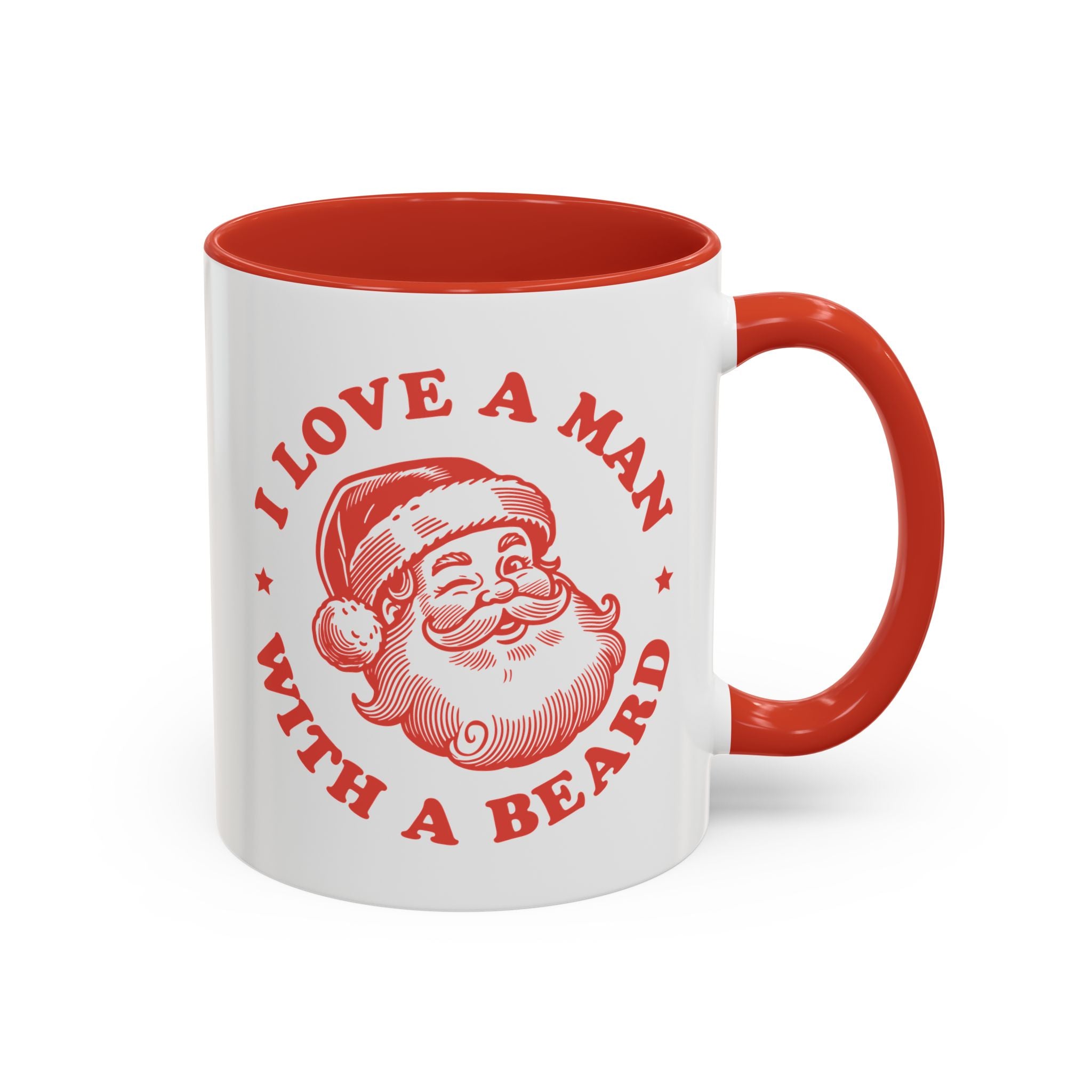 I Love a Man With a Beard, Funny Santa Mug-Mug-Wild Pour