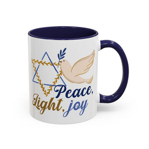 Peace, Light, Joy Hanukkah Mug-Mug-Wild Pour