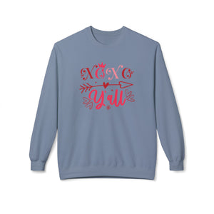 Hugs and Kisses Y'all, XOXO Valentine's Day Sweatshirt - Ultra-soft and super comfy, our premium midweight unisex sweatshirts are perfect for any season.