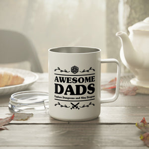 Awesome Dads Explore Dungeons & Slay Dragons, D&D Insulated Mug-Insulated Mug-Wild Pour