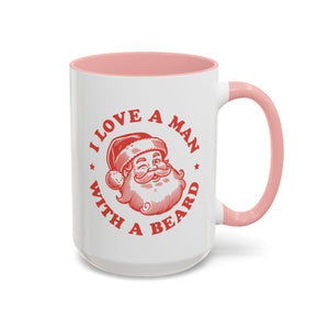 I Love a Man With a Beard, Funny Santa Mug-Mug-Wild Pour