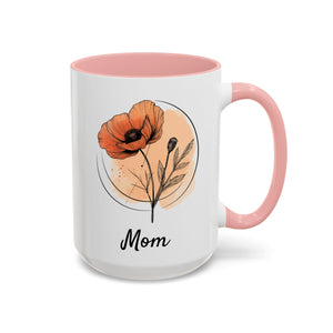 August Poppy, Personalized Birth Month Mug-Mug-Wild Pour