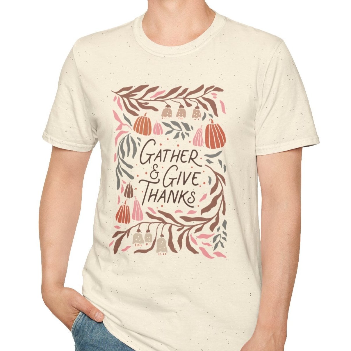 Gather and Give Thanks Tee-Adult Tees-Wild Pour