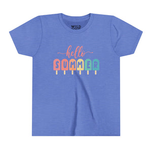 Hello Summer, Popsicles Youth Tee-Youth Tees-Wild Pour