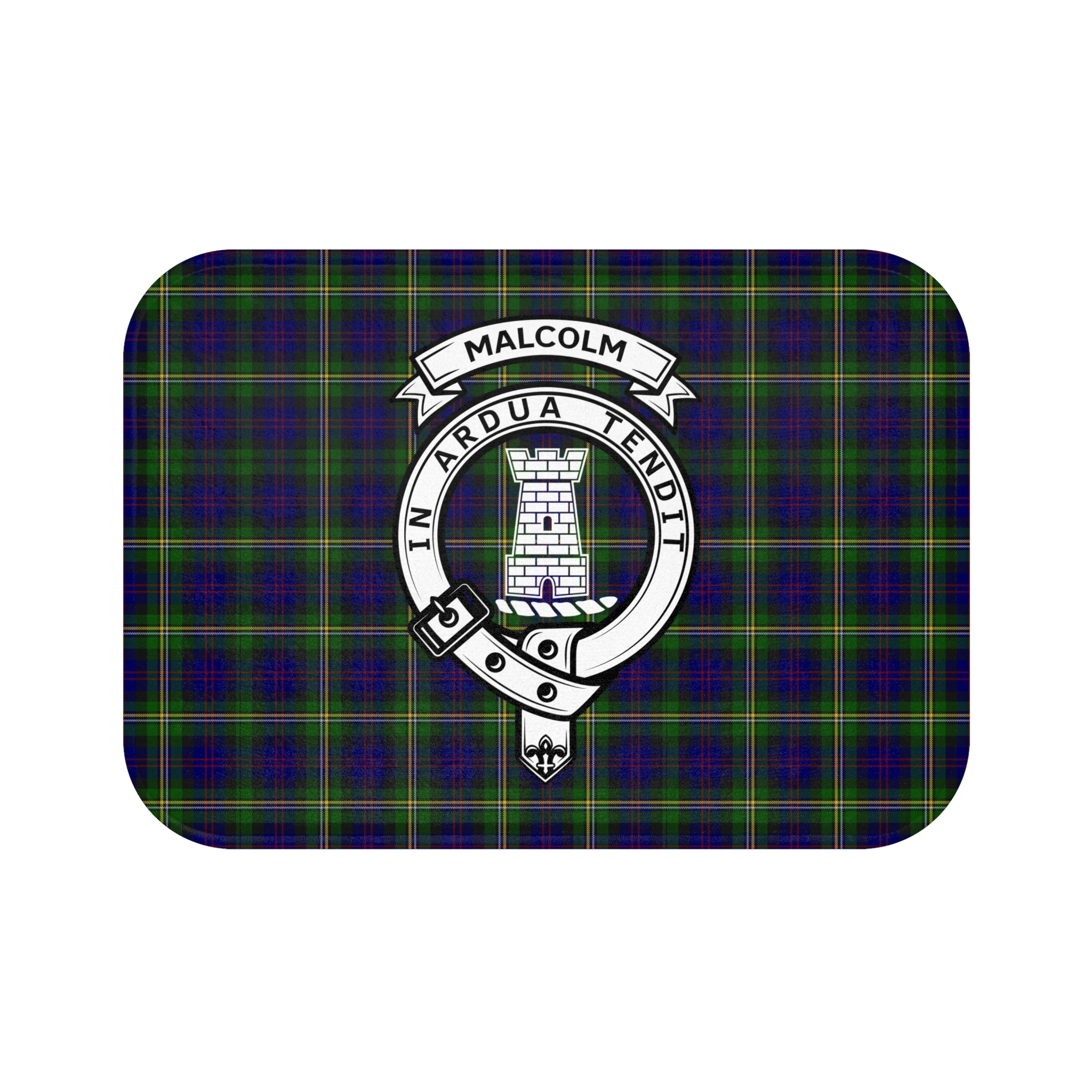 Clan Malcolm Tartan Plaid Bath Mat