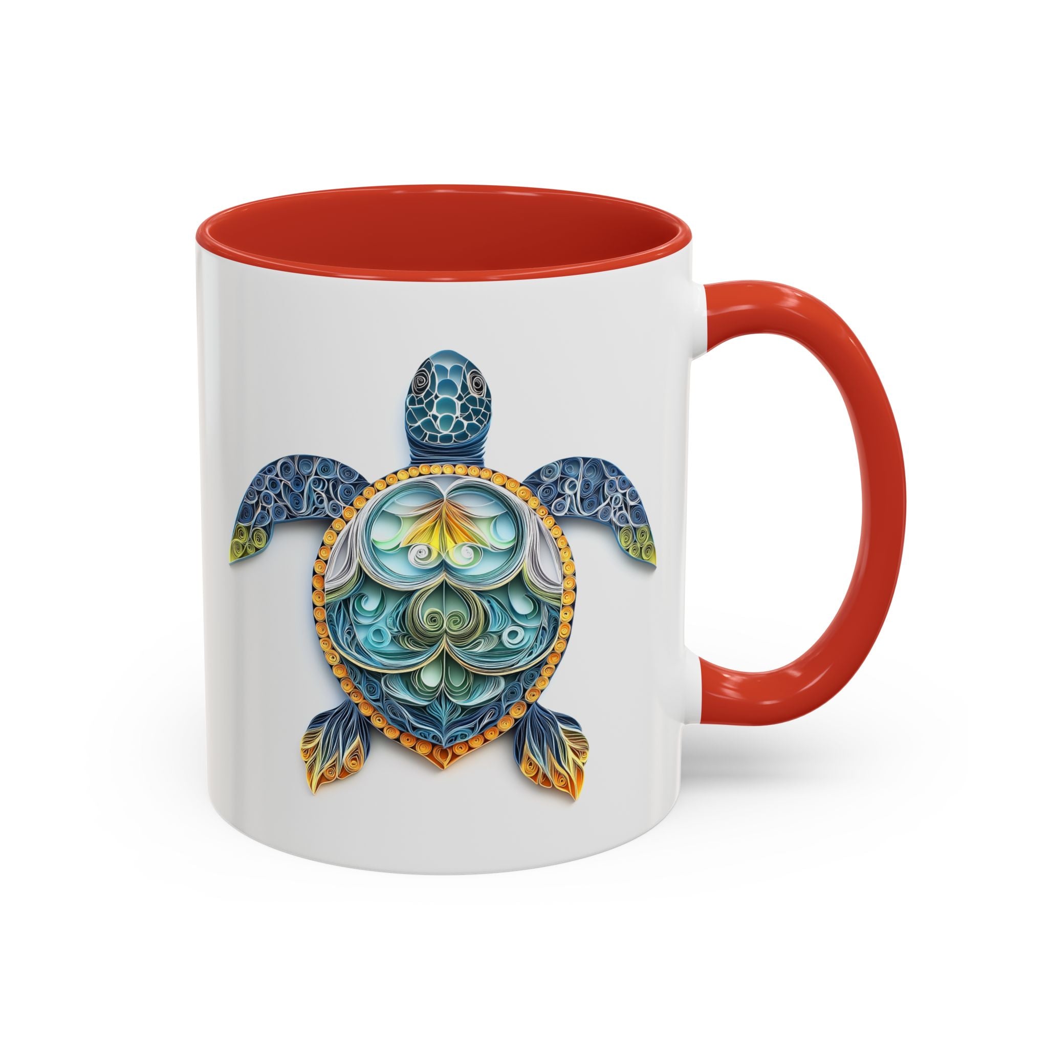 Sea Turtle, Paper Quilling Mug-Mug-Wild Pour