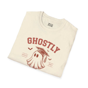 Ghostly Institute of Fright - Halloween University Tee-Adult Tees-Wild Pour