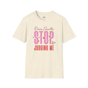 Dear Santa, Stop Judging Me Tee-Adult Tees-Wild Pour