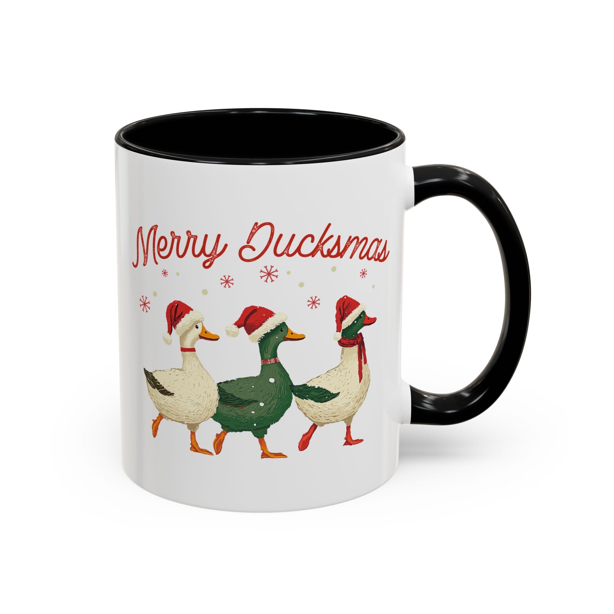 Merry Duckmas, Christmas Farm Ducks Mug-Mug-Wild Pour